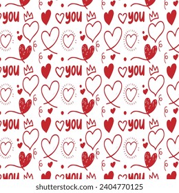 Valentine day heart pattern background 
