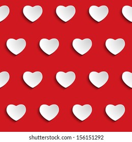 Valentine Day Heart Seamless Pattern Background Vector