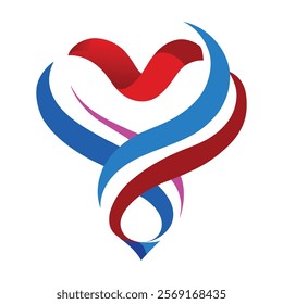 Valentine Day heart shape vector illustration