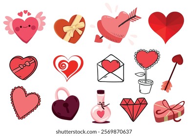 Valentine Day Heart Shapes Collection