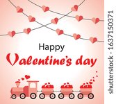 valentine day with heart train