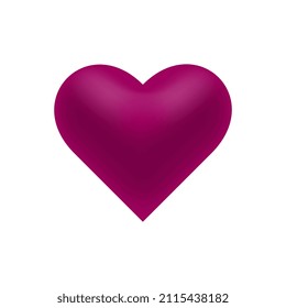 Valentine day heart vector icon.
