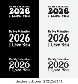 Vector de corazón de San Valentín con tipografía romántica para camisetas y tarjetas de felicitación.