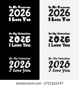 Vector de corazón de San Valentín con tipografía romántica para camisetas y tarjetas de felicitación.