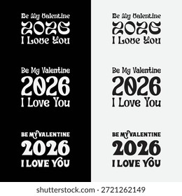 Vector de corazón de San Valentín con tipografía romántica para camisetas y tarjetas de felicitación.