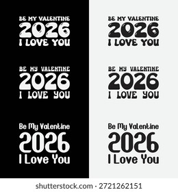 Vector de corazón de San Valentín con tipografía romántica para camisetas y tarjetas de felicitación.