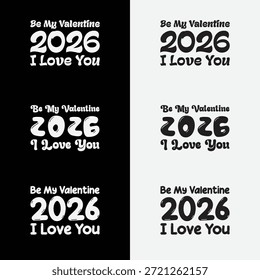 Vector de corazón de San Valentín con tipografía romántica para camisetas y tarjetas de felicitación.