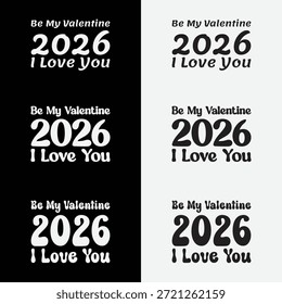 Vector de corazón de San Valentín con tipografía romántica para camisetas y tarjetas de felicitación.