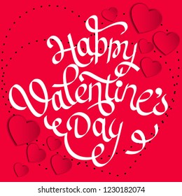 Valentine day with hearts