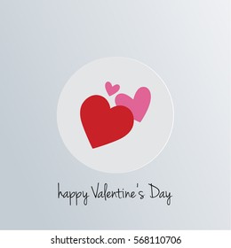 Valentine Day hearts Happy Valentine day card design