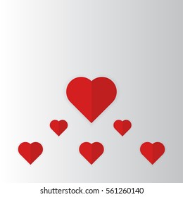 Valentine day hearts vector