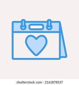 Valentine day icon in blue style, use for website mobile app presentation