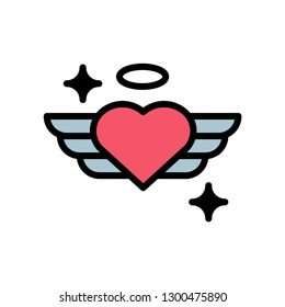 valentine day icon in flat style