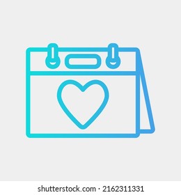 Valentine day icon in gradient style, use for website mobile app presentation