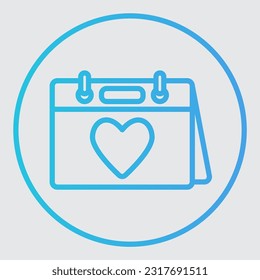 Valentine day icon in gradient style, use for website mobile app presentation
