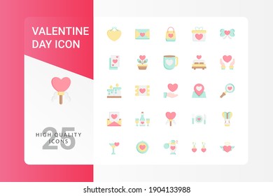 Valentine Day icon pack for your web site design, logo, app, UI. Valentine Day icon flat design. Vector graphics illustration and editable stroke. EPS 10.