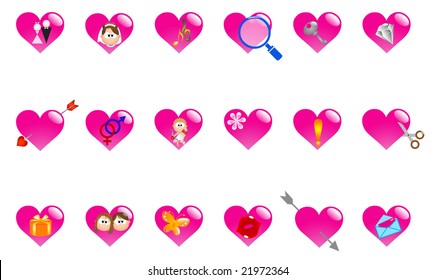 Valentine Day icon - Part 1 (vector)