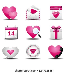 valentine day icon pink