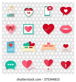 valentine day icon set