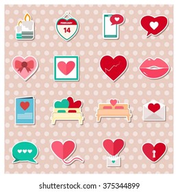 valentine day icon set