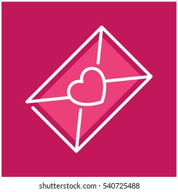 Valentine day, icon set.