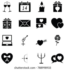 valentine day icon set