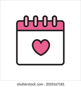Ilustración del vector de iconos de San Valentín