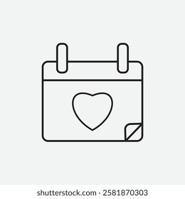 Valentine day icon vector logo design template