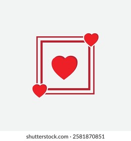 Valentine day icon vector logo design template