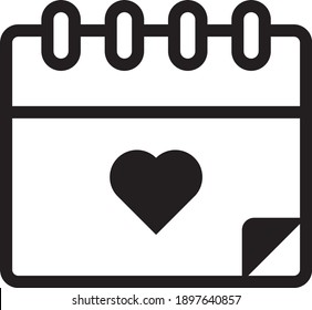 valentine day icon vector on white background