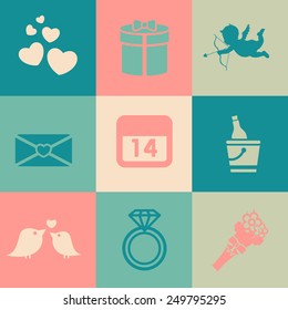 Valentine Day Icon Vector Set