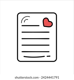 valentine day icon with white background vector