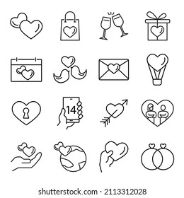 valentine day icons set . valentine day pack symbol vector elements for infographic web