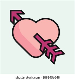 Iconos de San Valentín. Iconos vectoriales simples valentía para logotipo, negocios, SEO y marketing en medios sociales