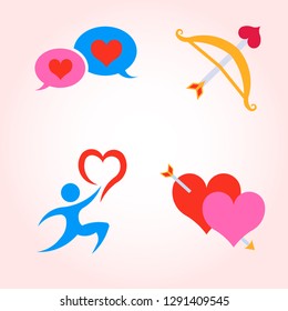 Valentine Day Icons. Vector Set