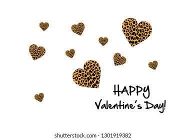 valentine day leopard heart