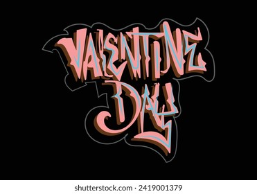 VALENTINE DAY lettering custom template design