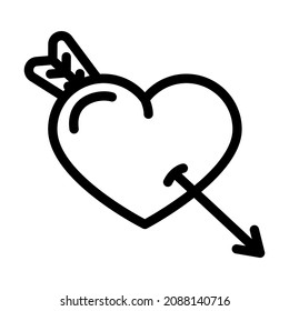 valentine day line icon vector. valentine day sign. isolated contour symbol black illustration