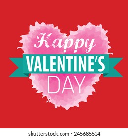 valentine day love beautiful card / vector illustration with heart