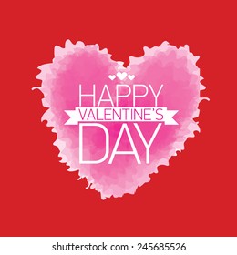 valentine day love beautiful card / vector illustration with heart
