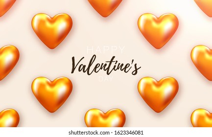 Valentine day love beautiful. Spesial brochure with hearts. Gift poster card. Sale banner background for romantic day.
