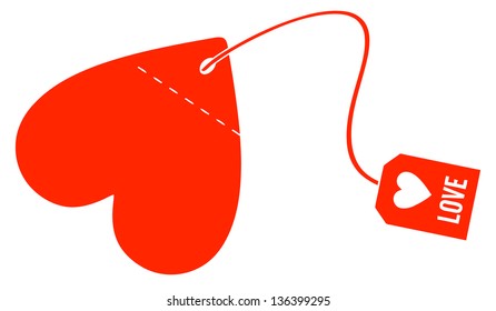 Valentine Day Love Heart With Price Tag