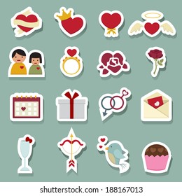 Valentine day love icons