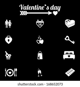 Valentine day love icons set
