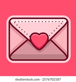 Valentine Day Love Letter vector illustration