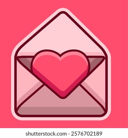 Valentine Day Love Letter vector illustration