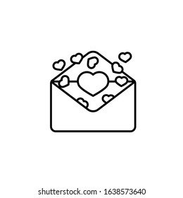 valentine day love mail icon