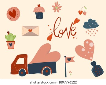 Valentine day love potion heart vector