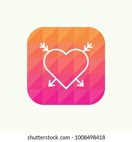 Valentine day lovely line icon. Decorative emotion sign.