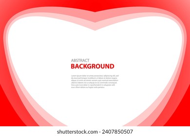 Valentine day modern background. Red heart design with space for text and message for banner, love sale or greeting card. vector illustration